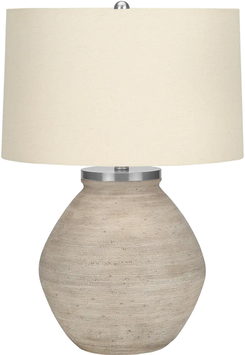 25 Inch Cream Concrete Table Lamp