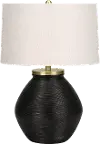 25 Inch Black Concrete Table Lamp