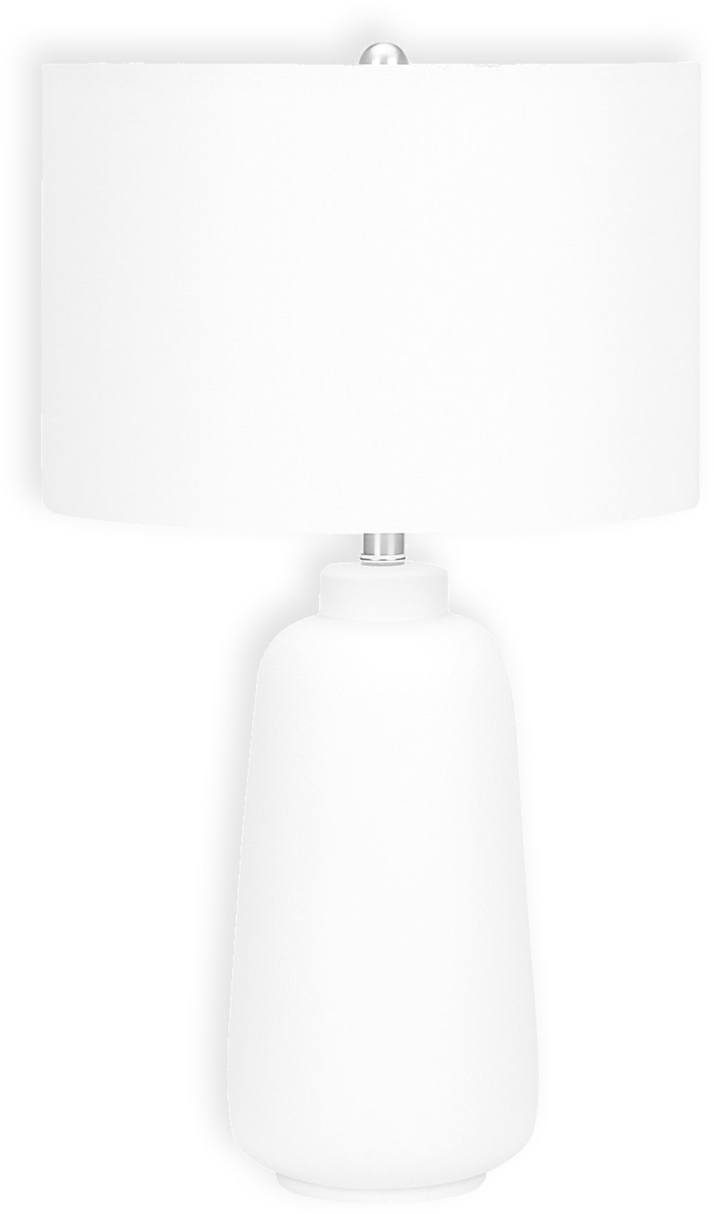 26" Cream White Ceramic Table Lamp