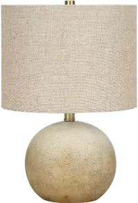 20 Inch Beige Concrete Table Lamp