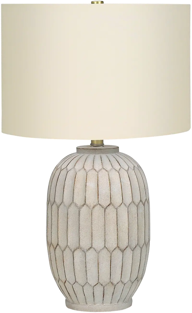 24 Inch Cream Resin Table Lamp