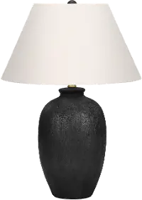 24 Inch Black Ceramic Table Lamp