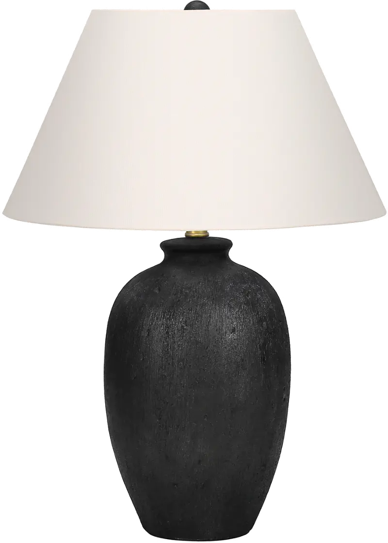24 Inch Black Ceramic Table Lamp