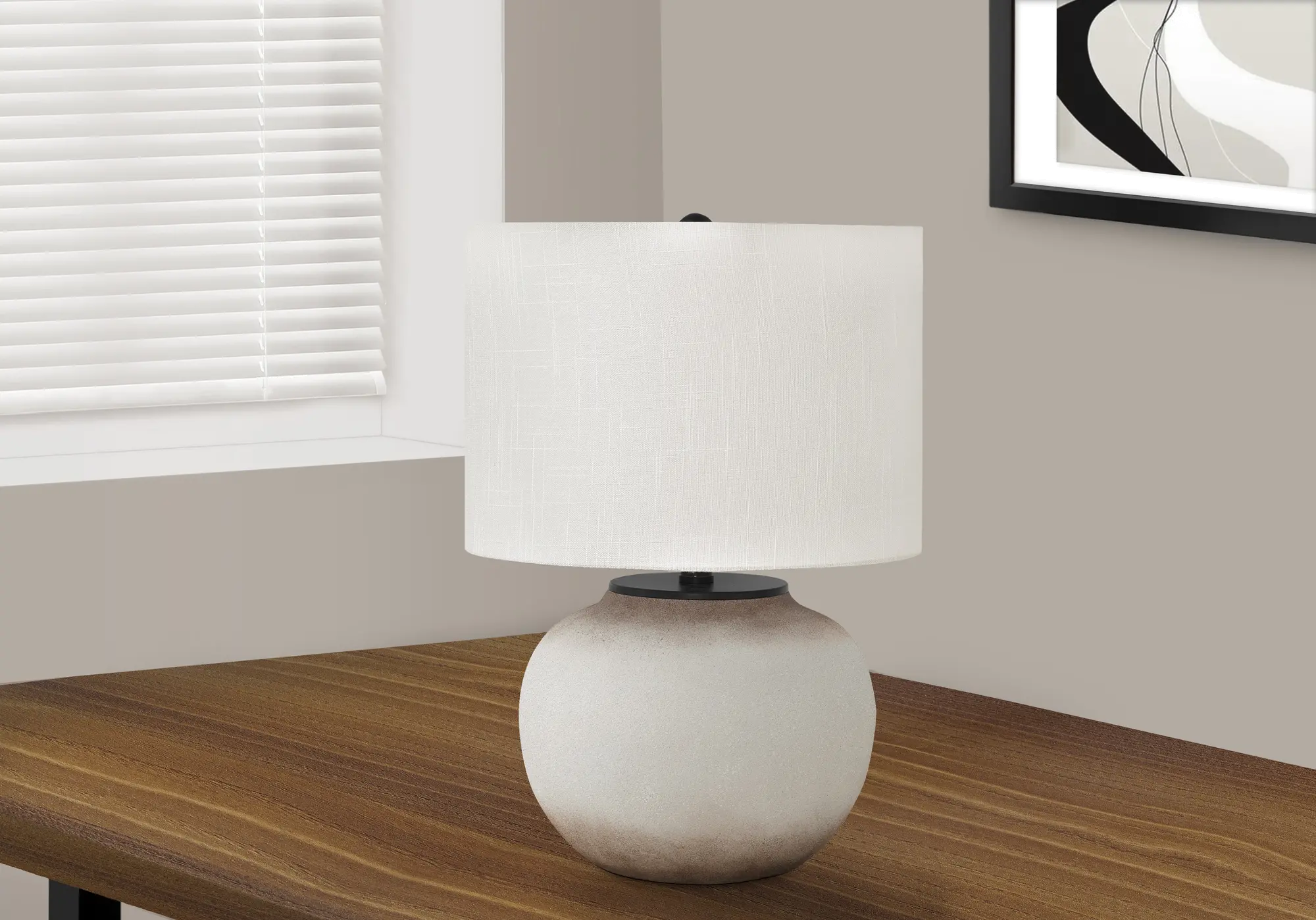 21 Inch Cream Ceramic Table Lamp-2