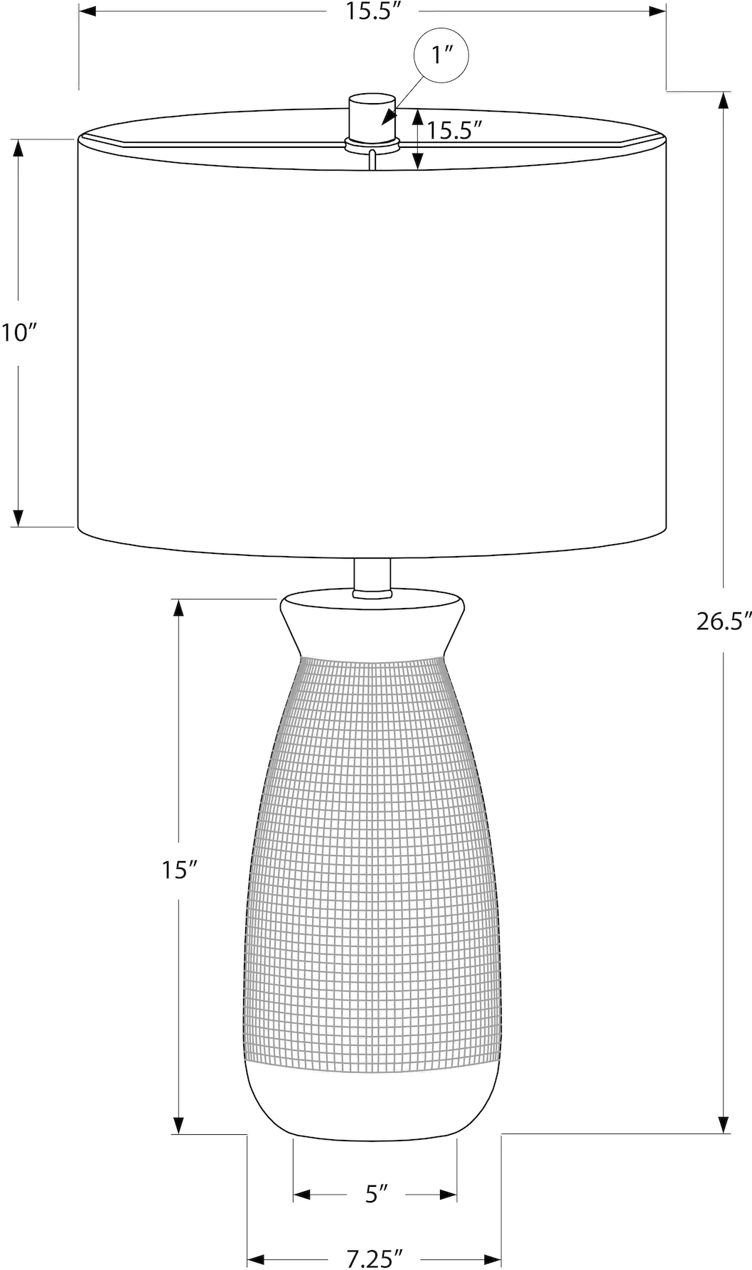 27 Inch White and Gray Ceramic Table Lamp-3