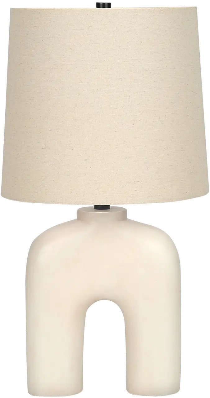 25 Inch Cream Resin Table Lamp-1