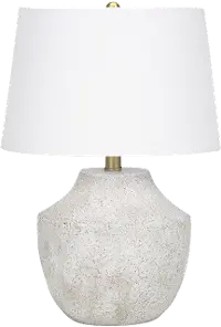 20 Inch Cream Concrete Table Lamp