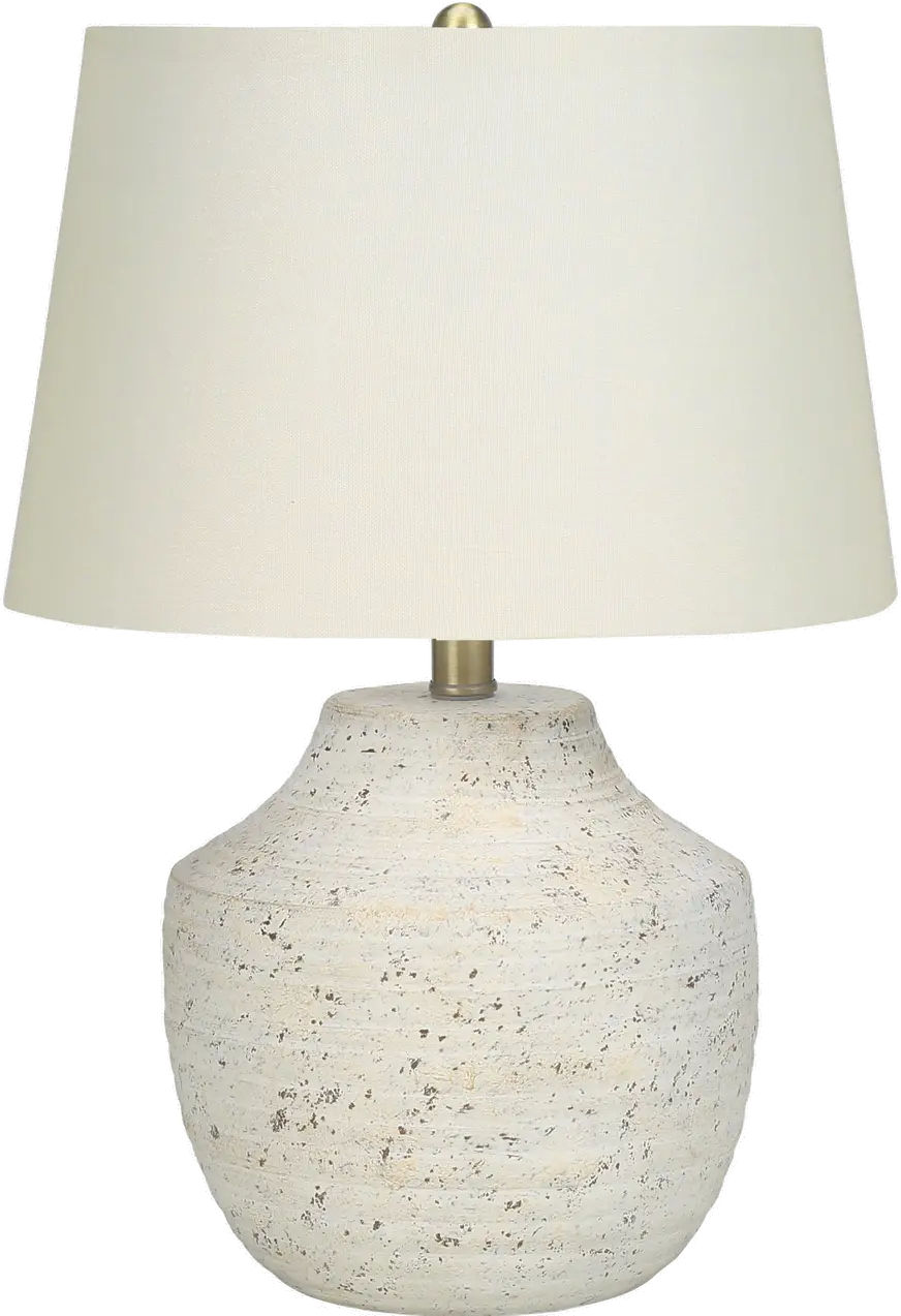 20 Inch Cream Concrete Table Lamp-1