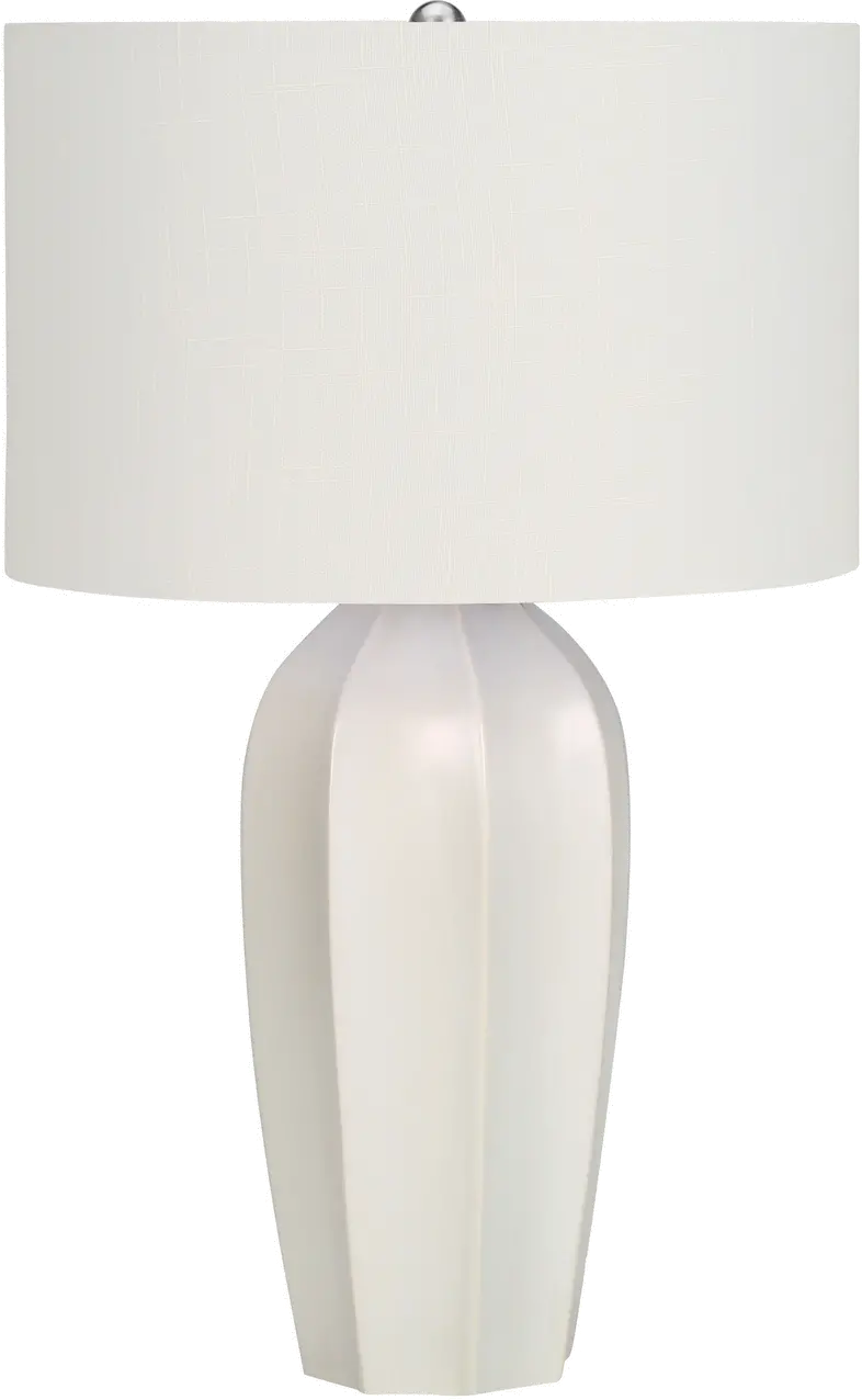 27 Inch Cream Ceramic Table Lamp-1