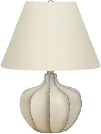 21 Inch Cream Resin Table Lamp
