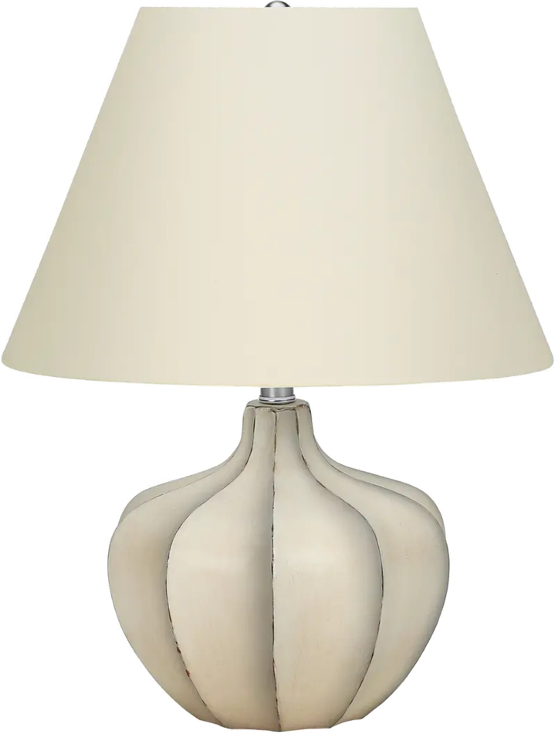 21 Inch Cream Resin Table Lamp