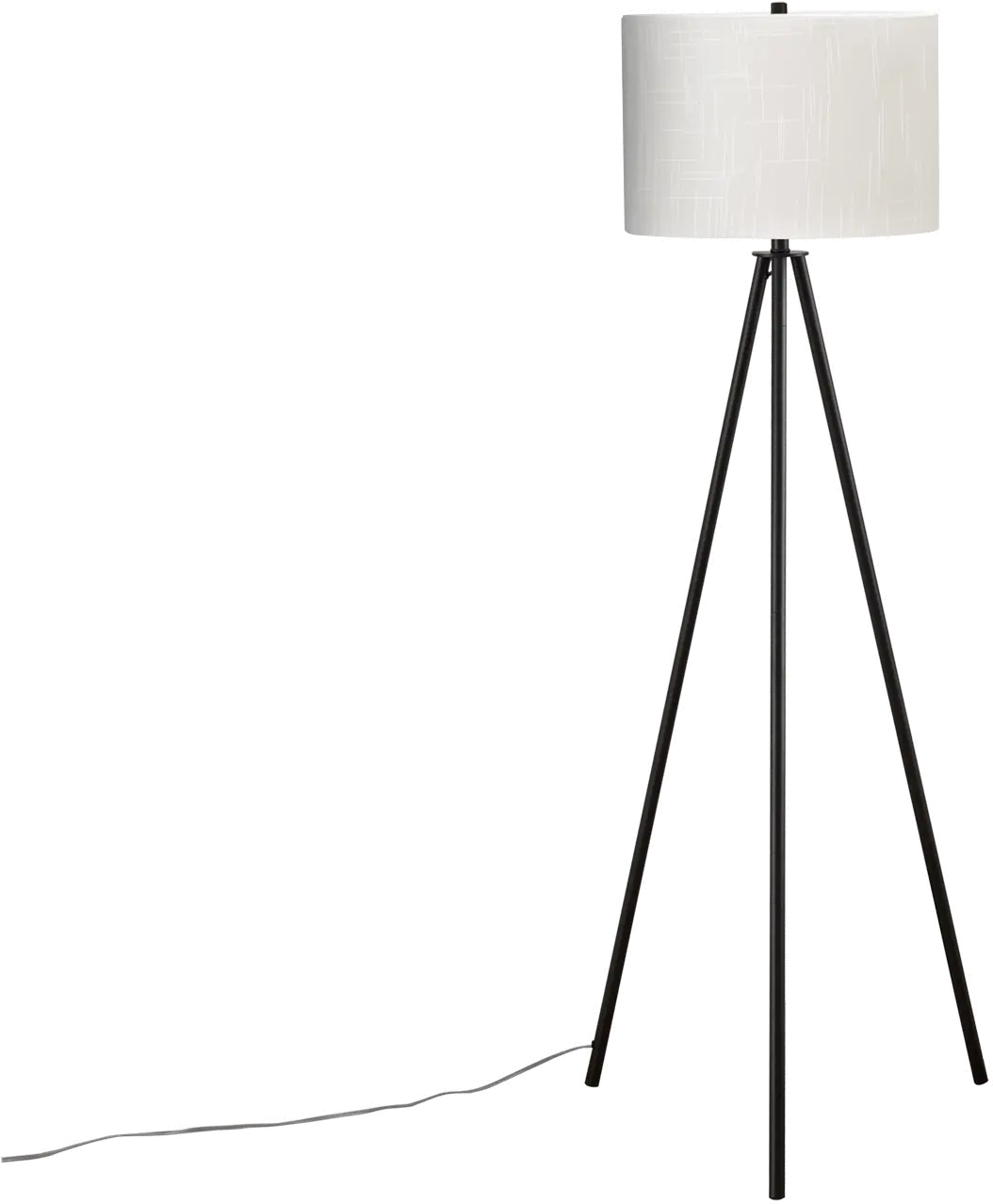 63 Inch Black Metal Floor Lamp-1