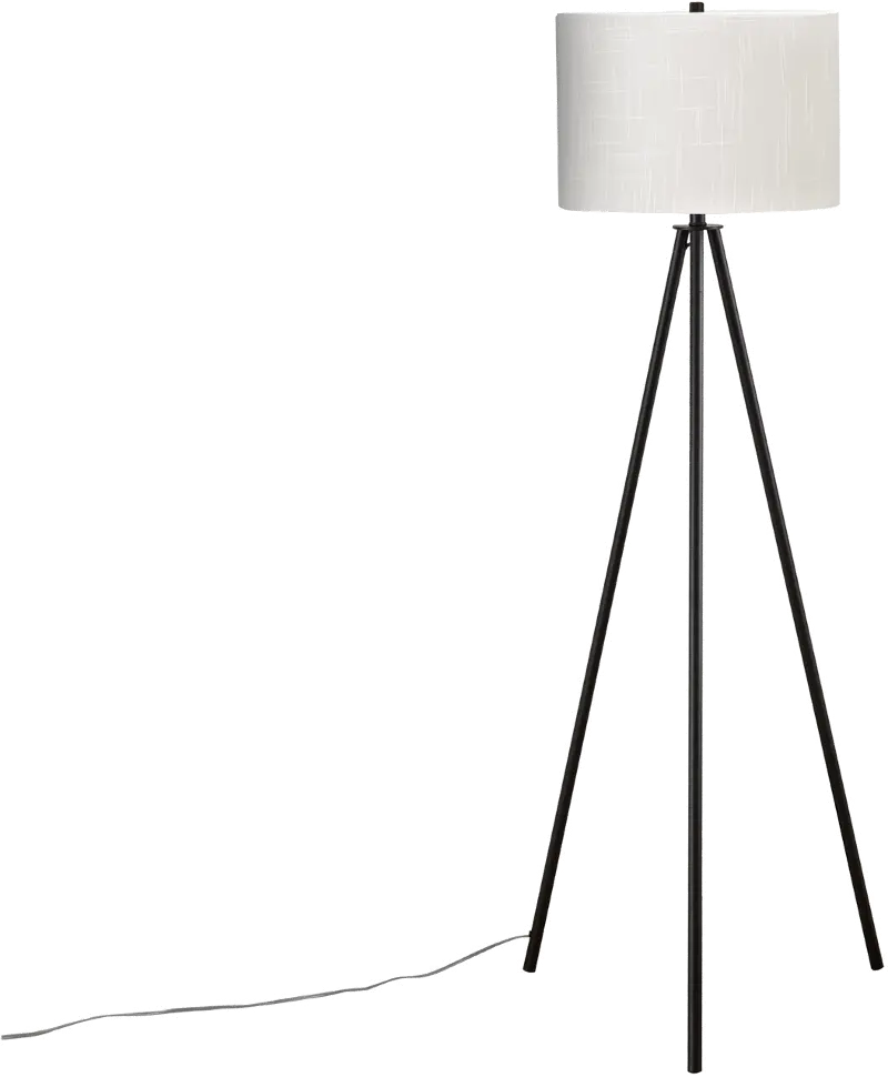 63 Inch Black Metal Floor Lamp