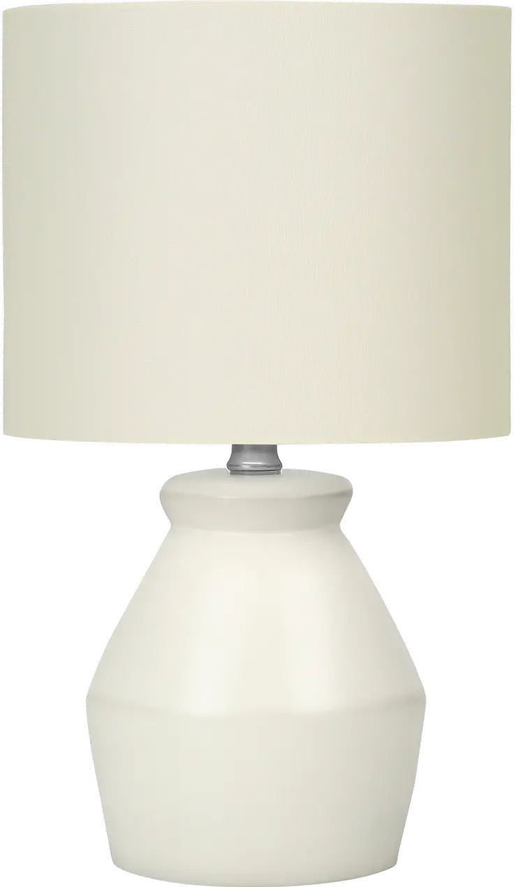 17-Inch Cream Ceramic Table Lamp-1