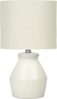 17-Inch Cream Ceramic Table Lamp