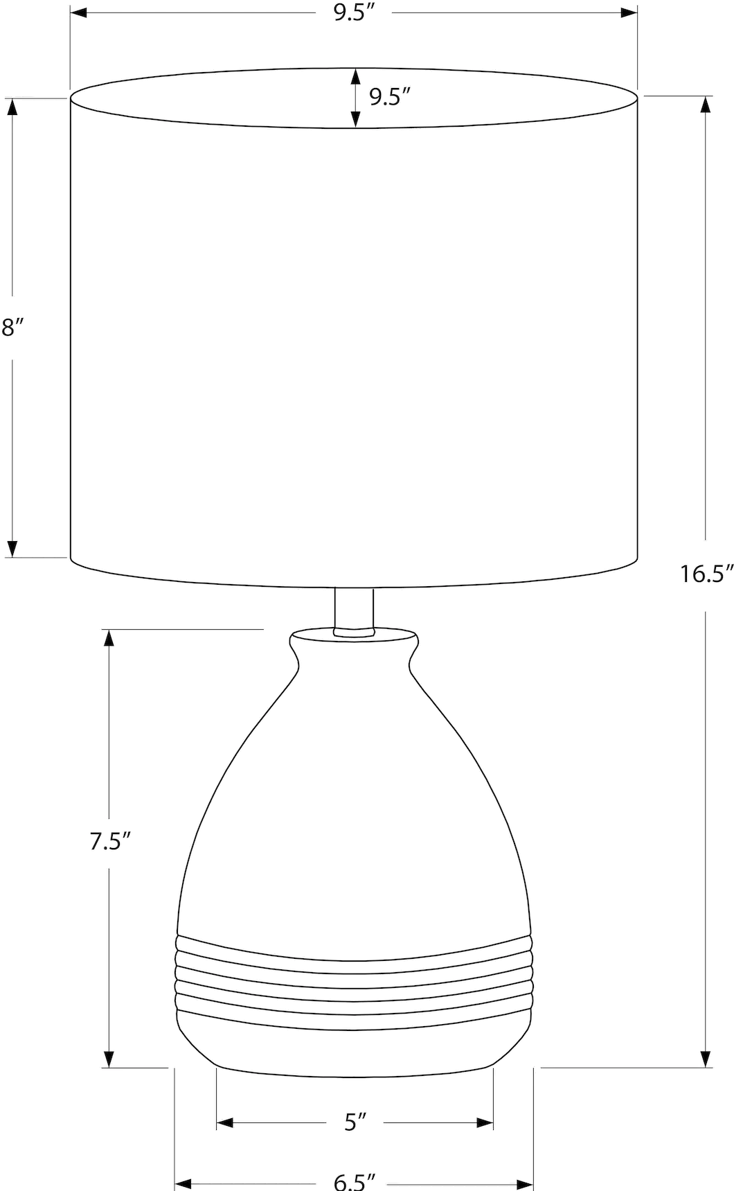 17-Inch Ivory Ceramic Table Lamp-3