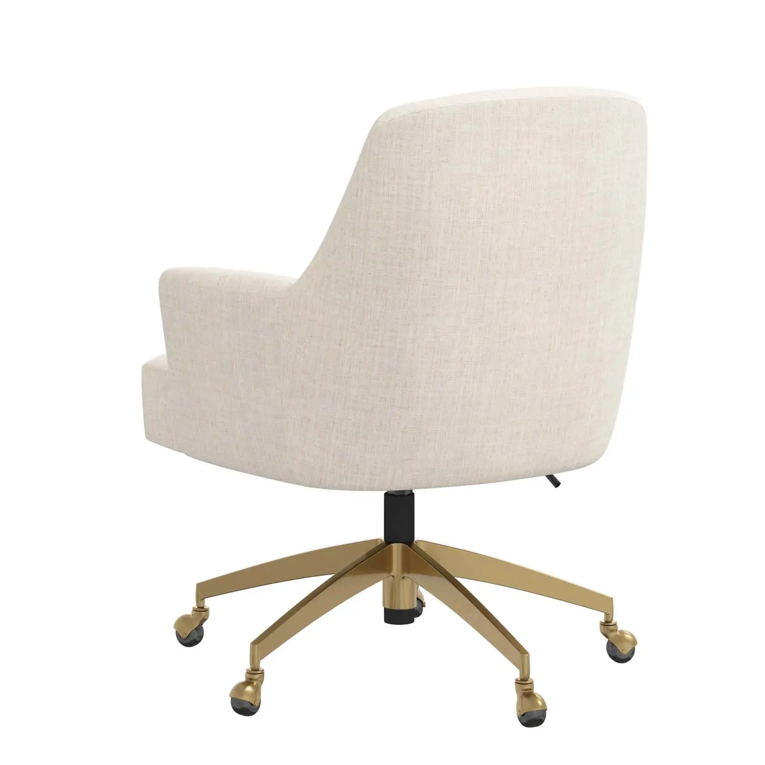 78-9GLDLNNTLC Shelby Linen Talc Office Chair with Gold Base-4