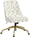 84-9GLDBRPLLFOGA Elissa Brush Palm Leaf Office Chair