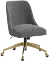 84-9GLDMLNSMK Sara Milano Smoke Office Chair with Gold Base