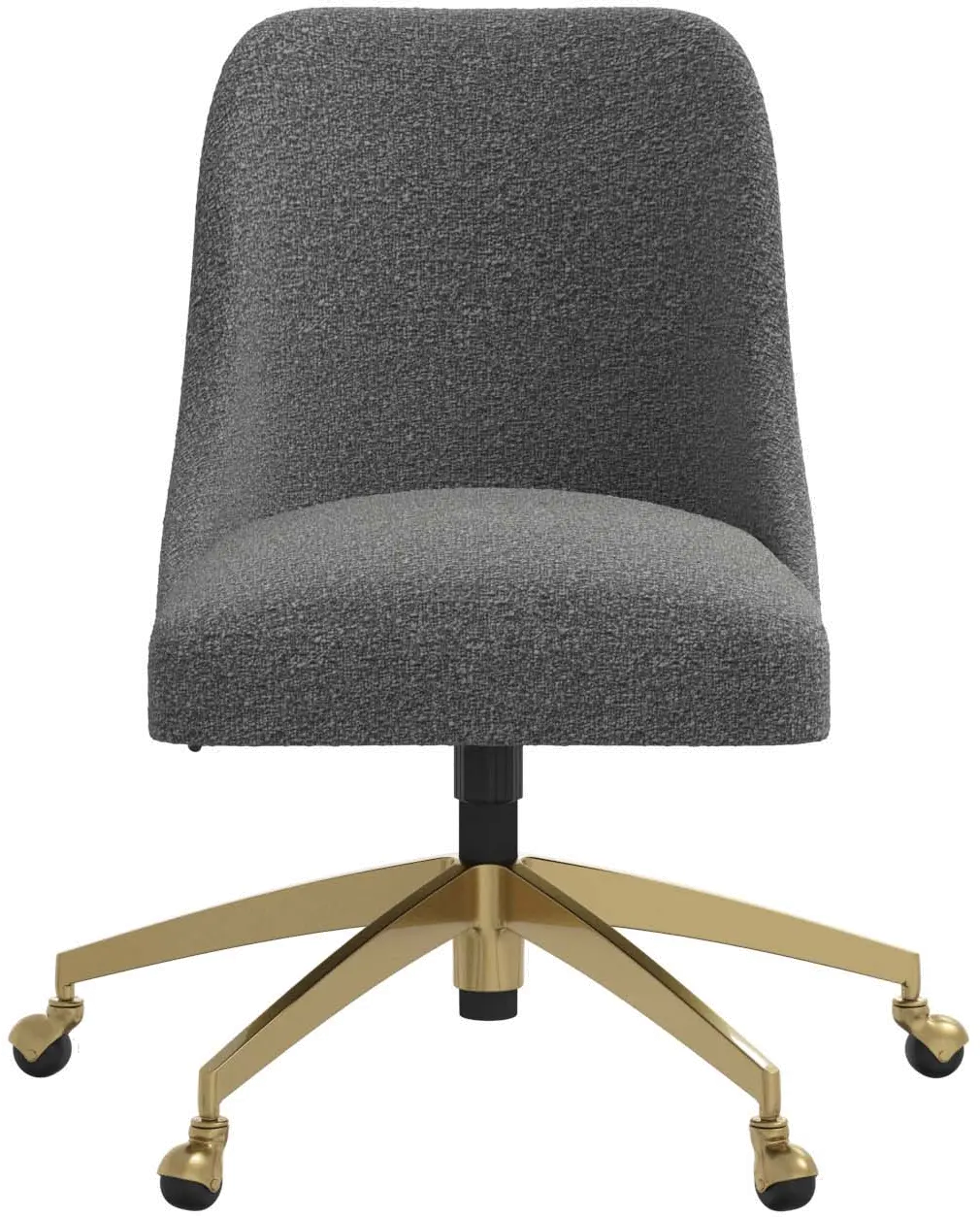 84-9GLDMLNSMK Sara Milano Smoke Office Chair with Gold Base-3