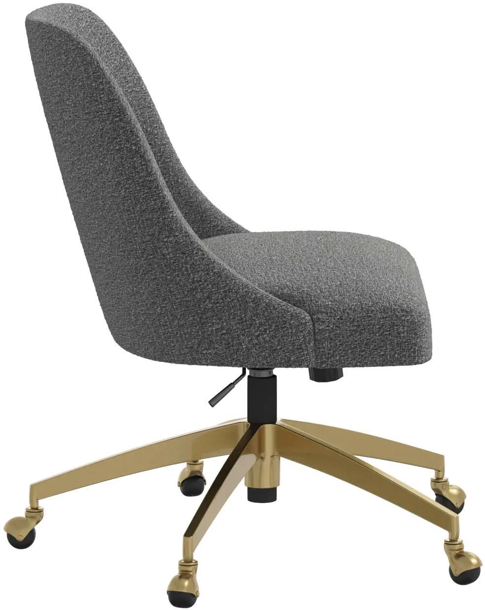 84-9GLDMLNSMK Sara Milano Smoke Office Chair with Gold Base-4