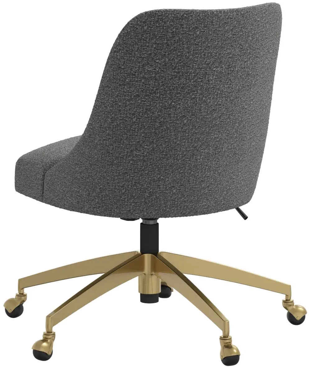 84-9GLDMLNSMK Sara Milano Smoke Office Chair with Gold Base-5