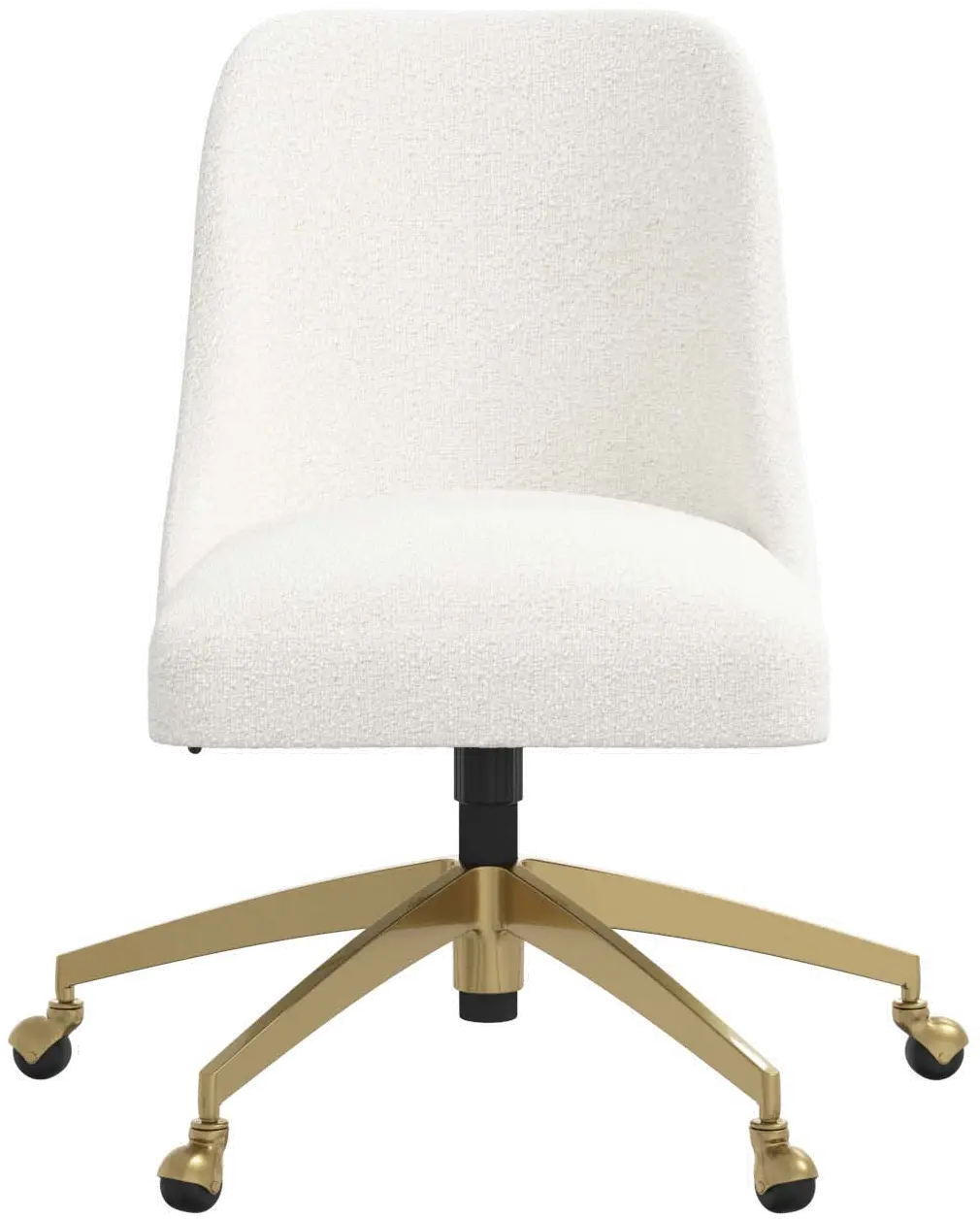 84-9GLDMLNSNW Sara Milano Snow Office Chair with Gold Base-3