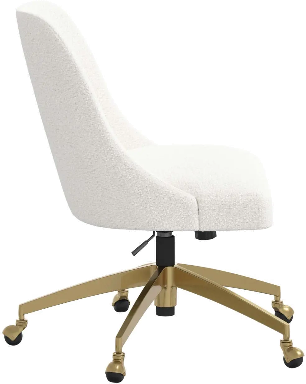 84-9GLDMLNSNW Sara Milano Snow Office Chair with Gold Base-4
