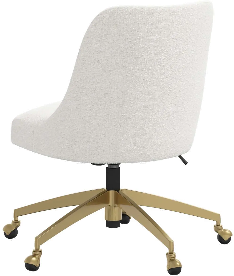84-9GLDMLNSNW Sara Milano Snow Office Chair with Gold Base-5