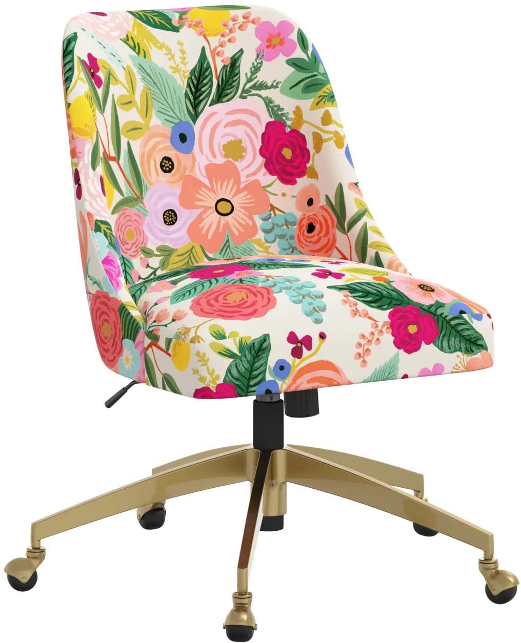 84-9GLDRPCGRPRTLCB Rifle Paper Co. Oxford Garden Party Pink Office Chair-1