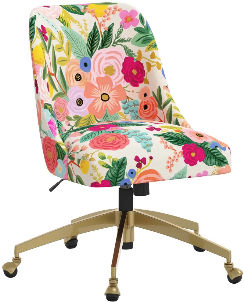 Rifle Paper Co. Oxford Garden Party Pink Office Chair