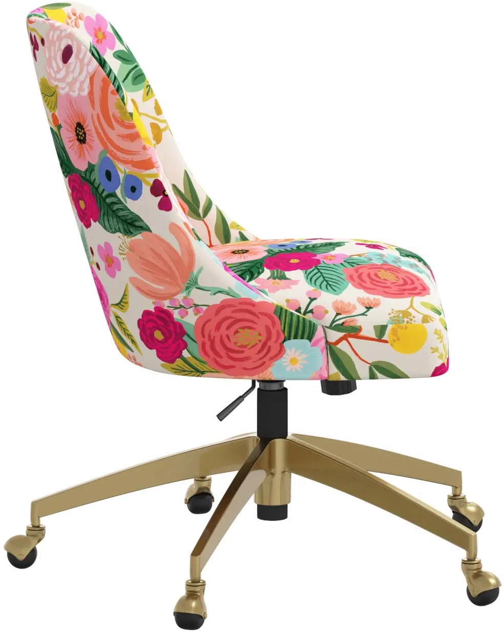 84-9GLDRPCGRPRTLCB Rifle Paper Co. Oxford Garden Party Pink Office Chair-2