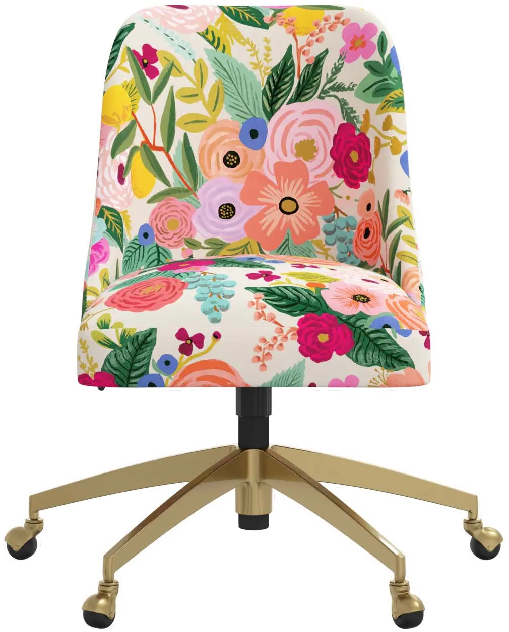 84-9GLDRPCGRPRTLCB Rifle Paper Co. Oxford Garden Party Pink Office Chair-4