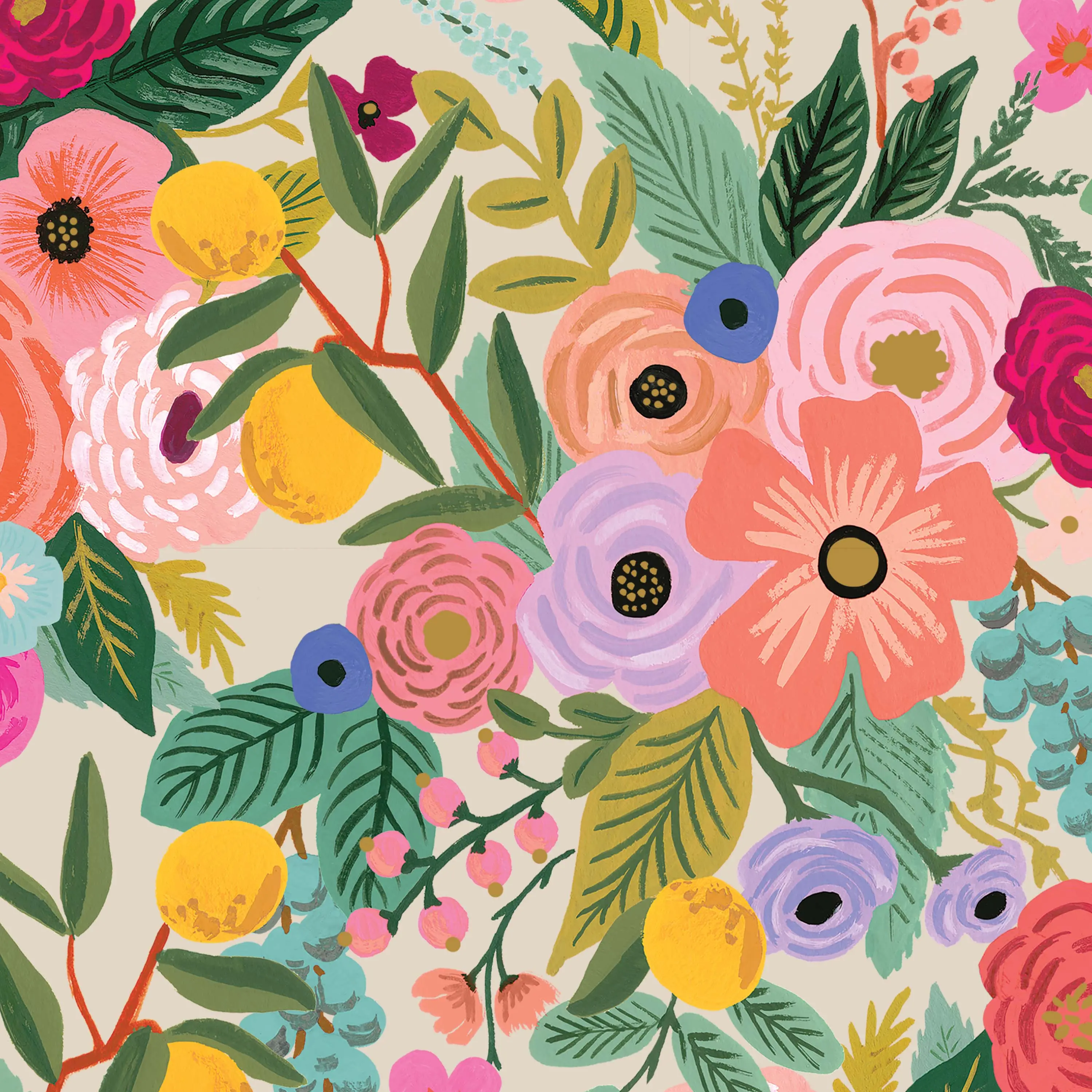84-9GLDRPCGRPRTLCB Rifle Paper Co. Oxford Garden Party Pink Office Chair-6