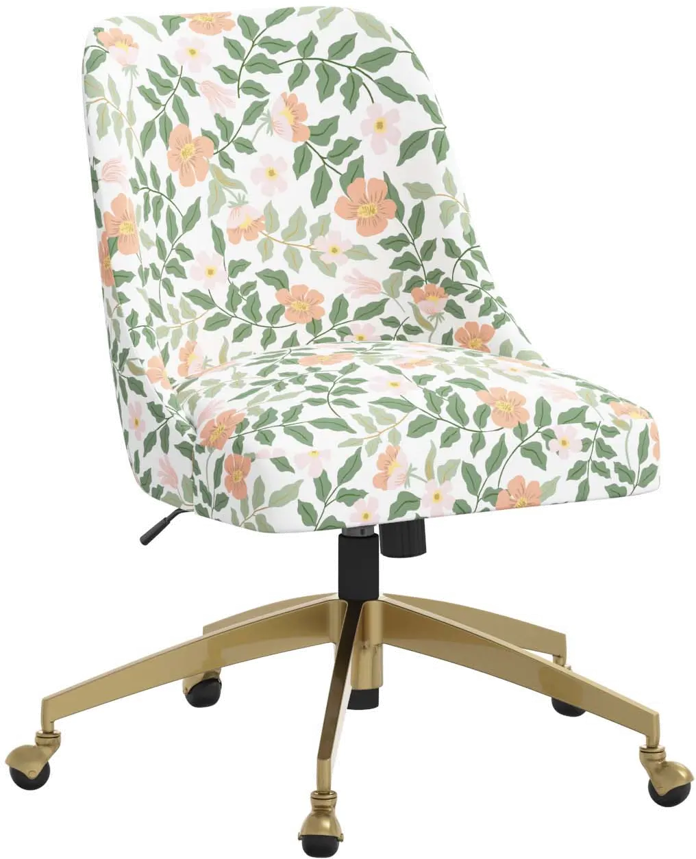 84-9GLDRPCPRBLSCRMLCB Rifle Paper Co. Oxford Primrose Blush Office Chair-1