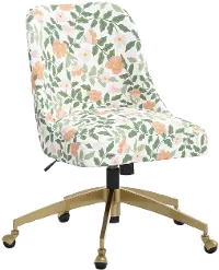 84-9GLDRPCPRBLSCRMLCB Rifle Paper Co. Oxford Primrose Blush Office Chair