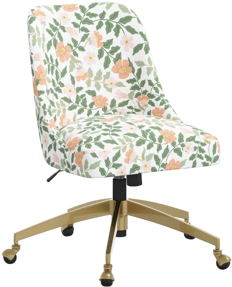 Rifle Paper Co. Oxford Primrose Blush Office Chair