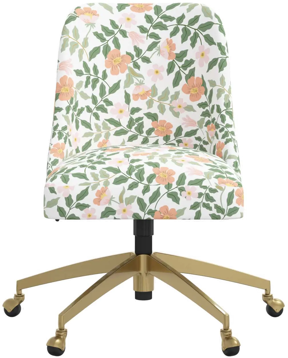 84-9GLDRPCPRBLSCRMLCB Rifle Paper Co. Oxford Primrose Blush Office Chair-4