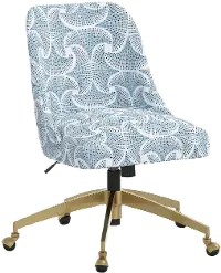 84-9GLDSEFNBLUOGA Elissa Sea Fan Blue Office Chair