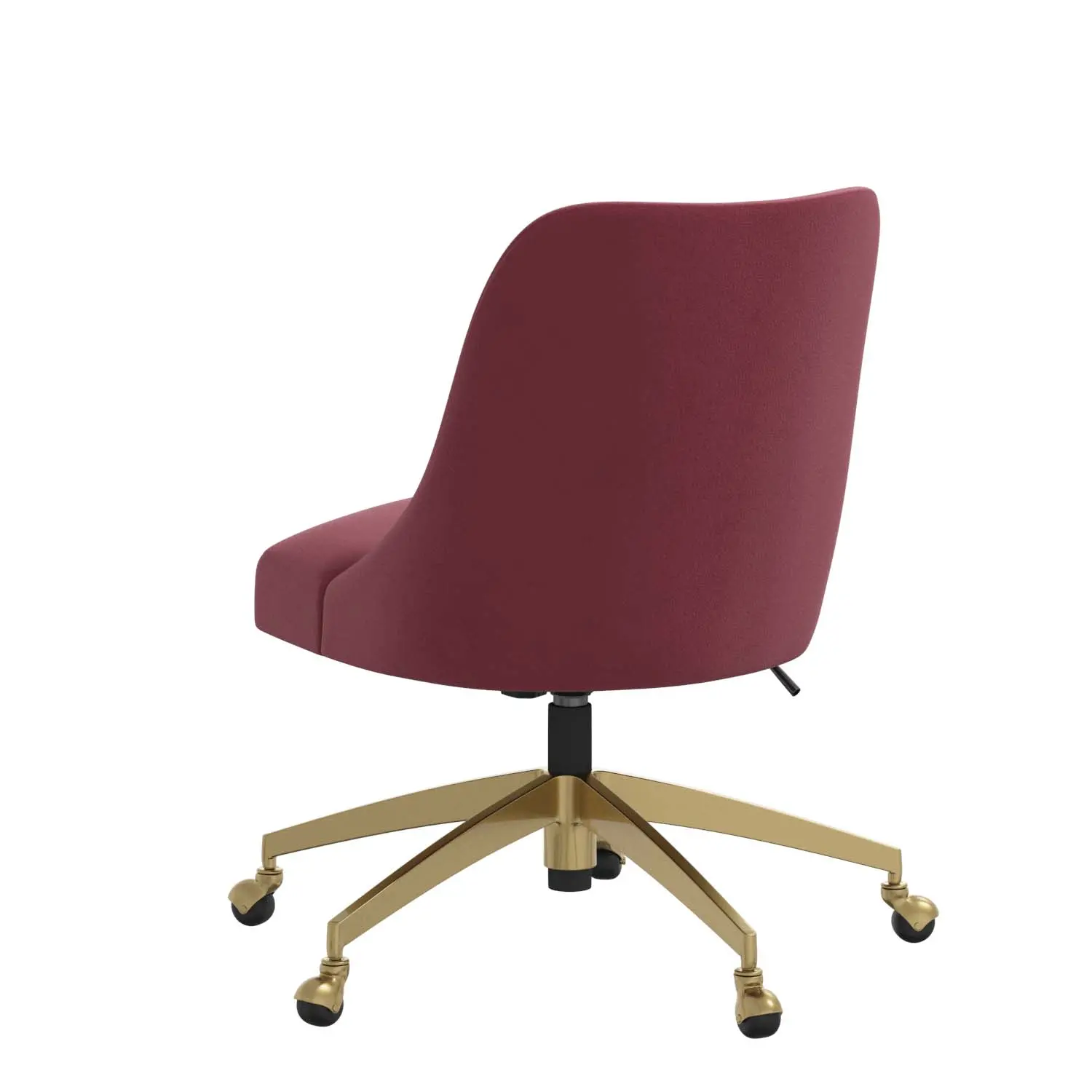 84-9GLDVLVBR Angela Velvet Berry Gold Base Office Chair-4