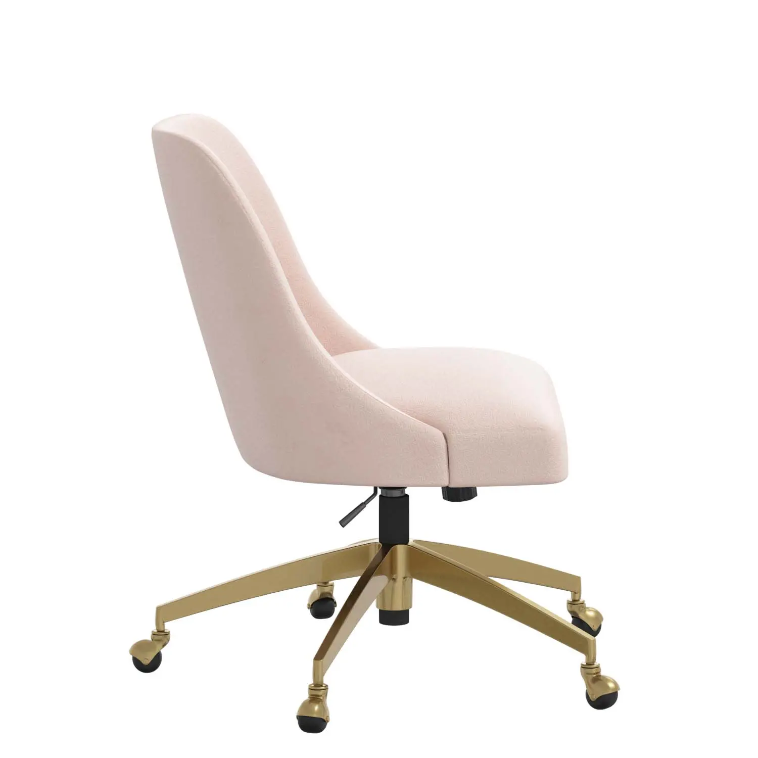 84-9GLDVLVTBLSH Angela Velvet Blush Gold Base Office Chair-3