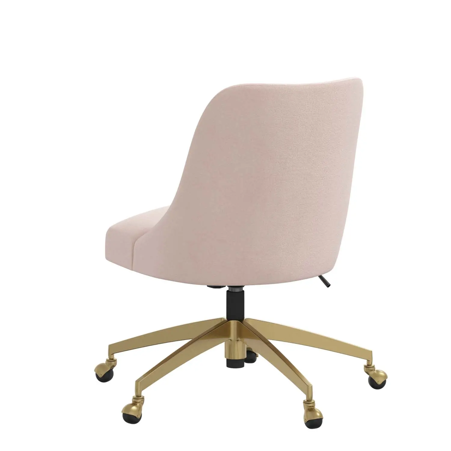 84-9GLDVLVTBLSH Angela Velvet Blush Gold Base Office Chair-4