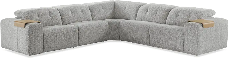 Azalea Shadow Gray 5-Piece Power Reclining Sectional
