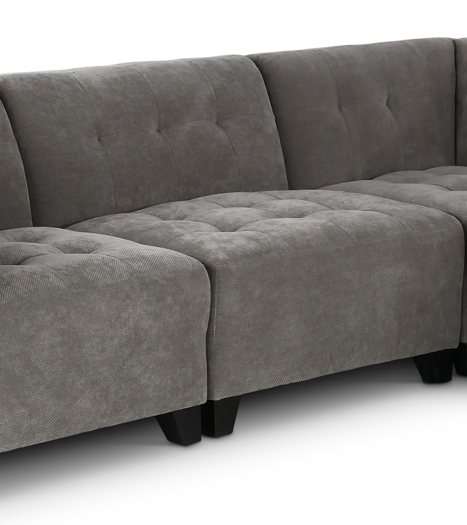 Belaire Gray Modular Armless Chair-1