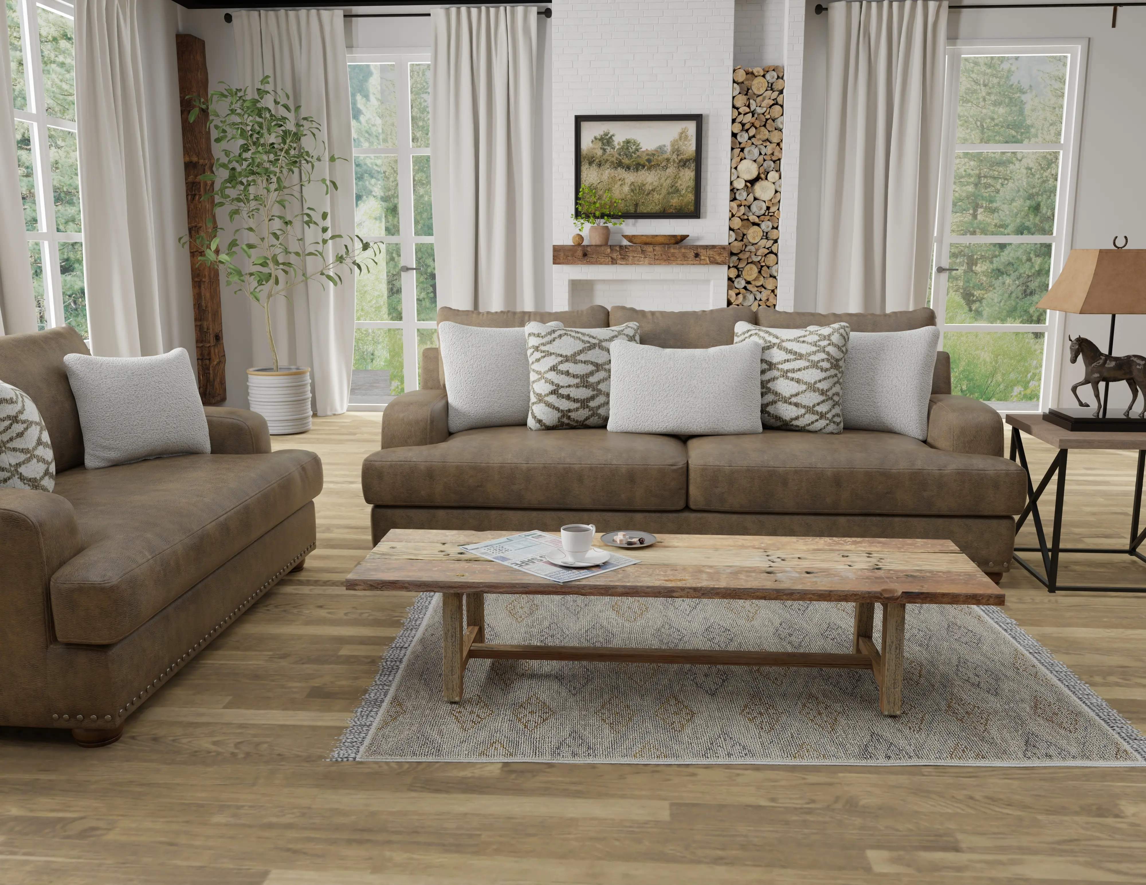 Canyon Brown Sofa-9