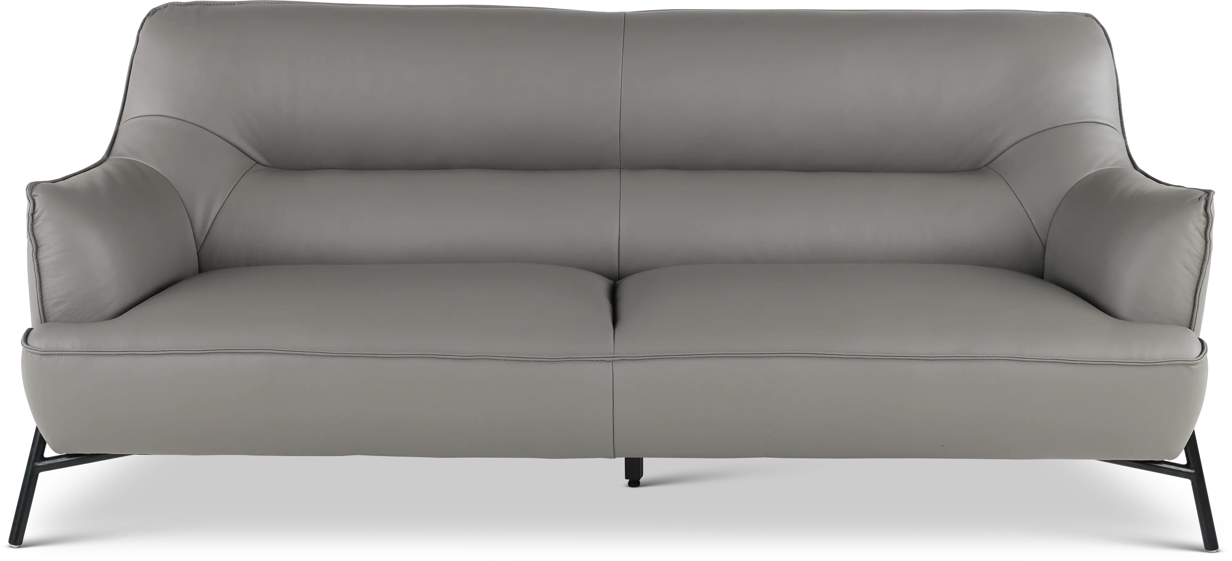 Sassari Gray Leather Sofa-1