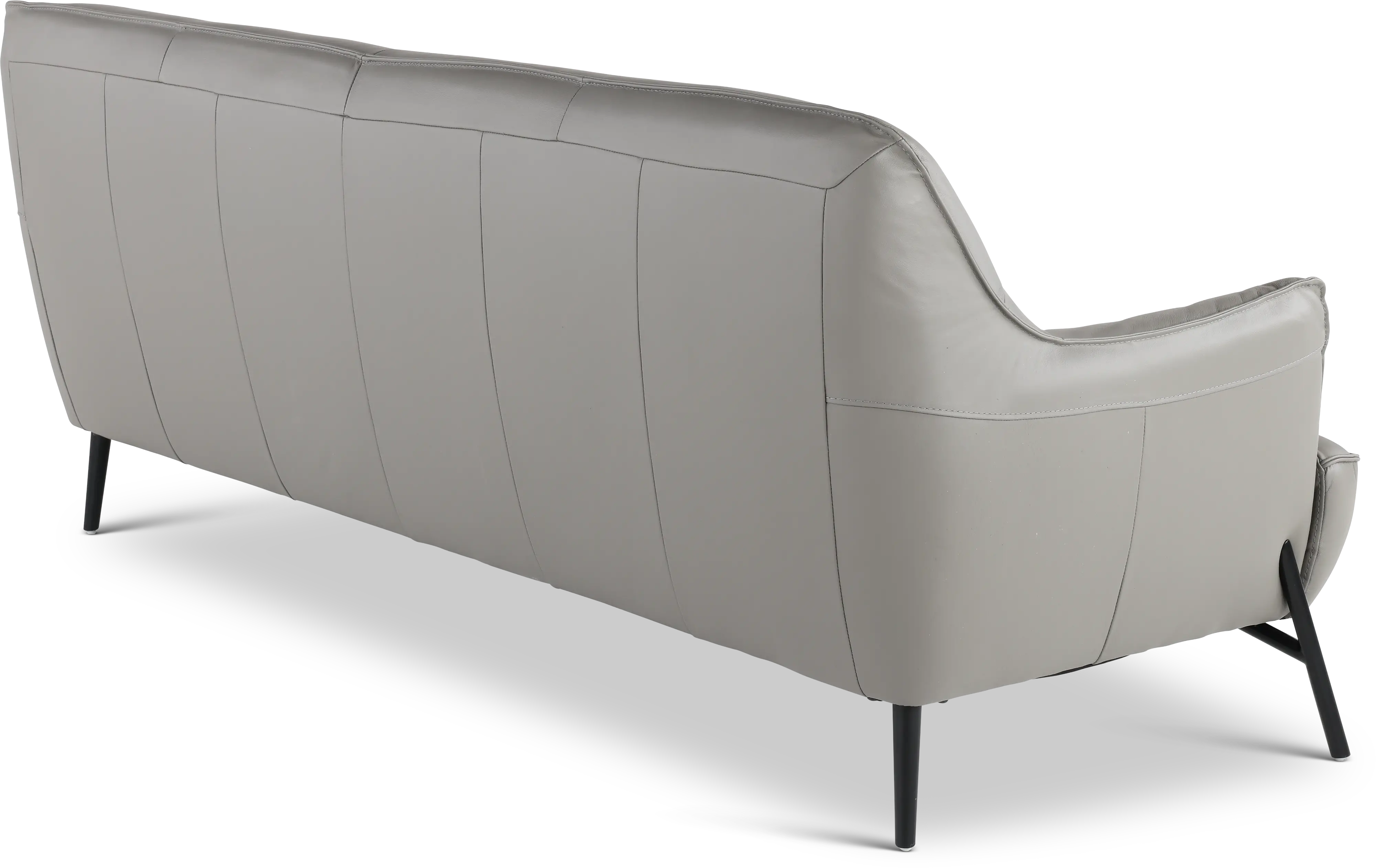Sassari Gray Leather Sofa-6