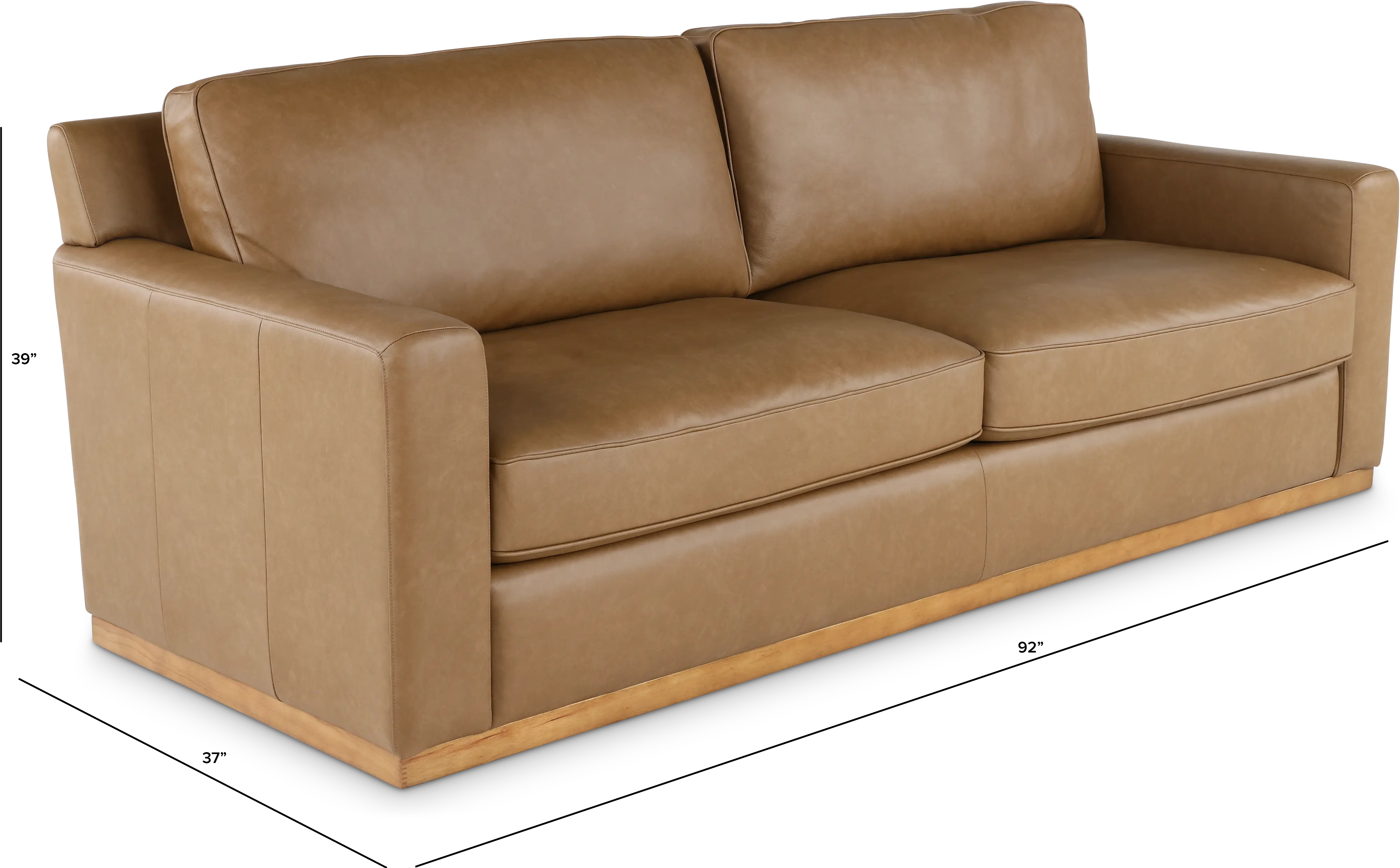 Mason Brown Leather Sofa-3
