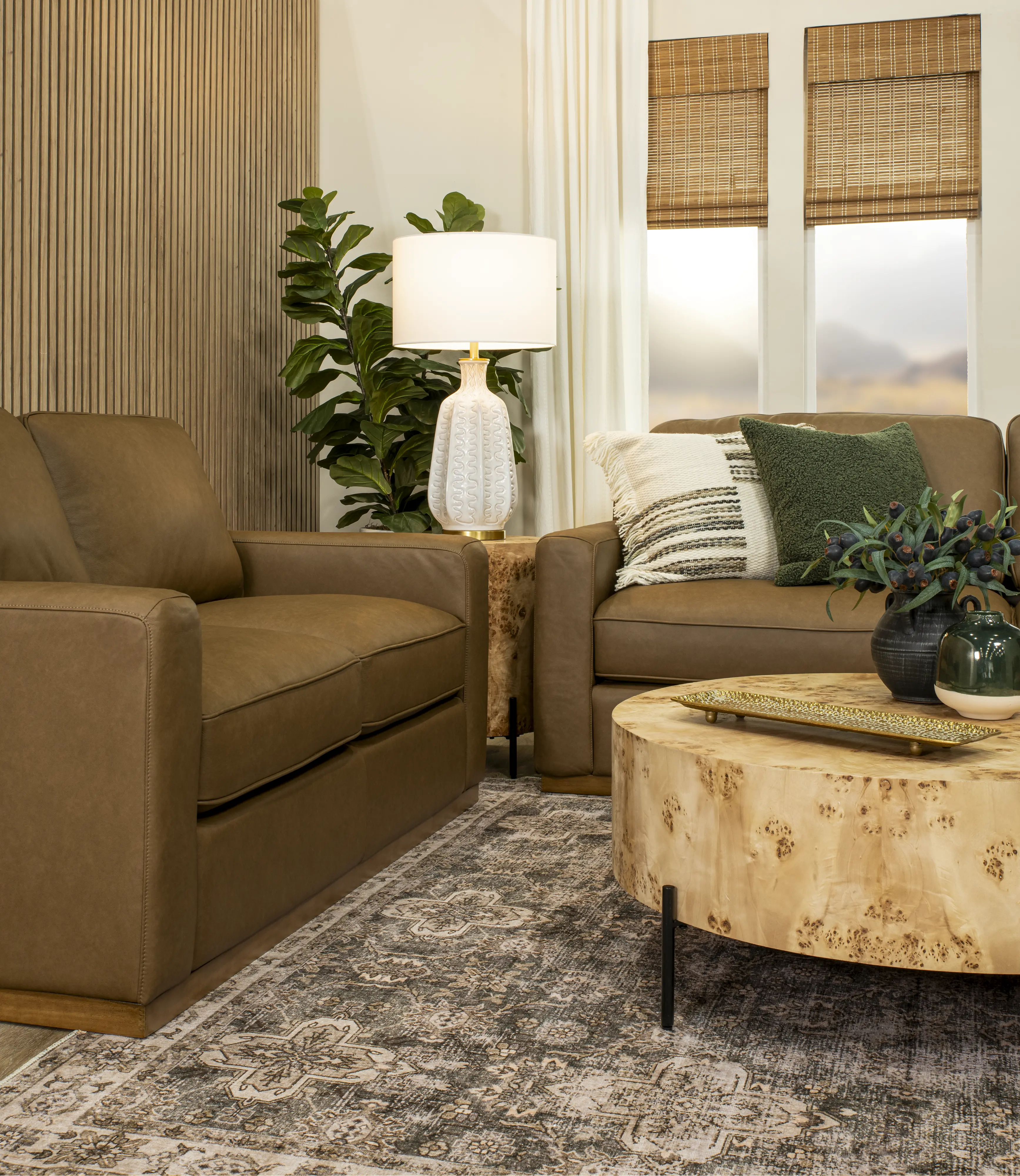Mason Brown Leather Sofa-9