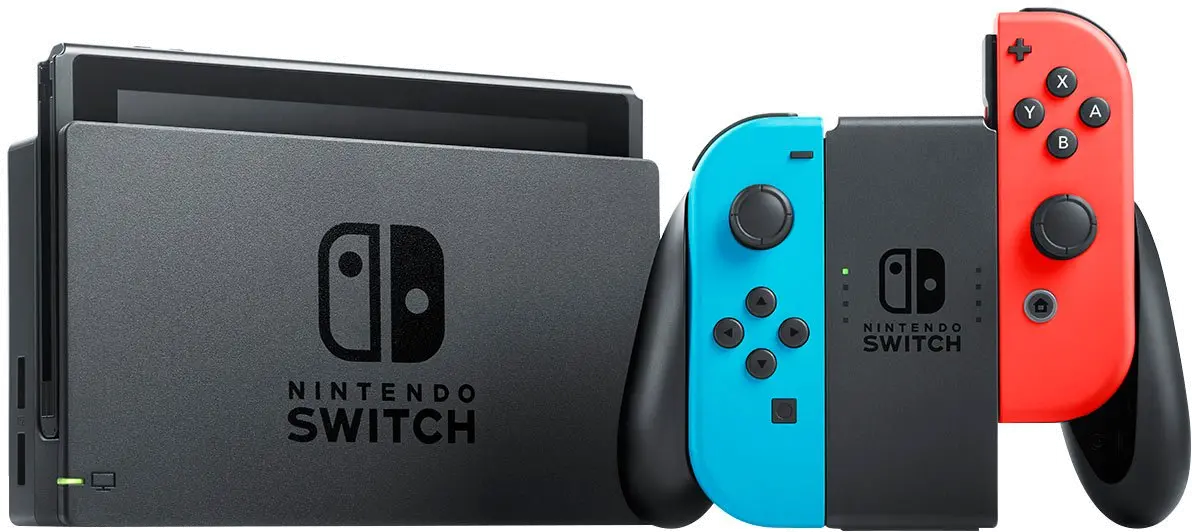 HADSKABAH Nintendo Switch with Neon Blue and Neon Red Joy‑Con-1